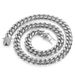 Men's Jewelry Titanium Steel Jewelry Hip Hop Zircon Double Sided Diamond Buckle Round Grinding Encryption Stainless Steel Cuban Chain Men's Necklace_ipsvogv.com