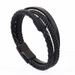 Woven Fashion Titanium Steel Braided Magnetic Clasp Multi-layer Leather Bracelet_ipsvogv.com