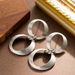 Fashionable Minimalist Style Double Ring Pendant For Women With A Sense Of Luxury, Light And Luxurious Silver Needle_ipsvogv.com