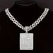 Square Pendant Hip Hop Letter Inlaid With Diamonds Exaggerated Personality Cuban Necklace For Men_ipsvogv.com