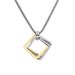 Men's Jewelry Square Geometric Hip Hop Ring Crystal Couple Three Ring Titanium Steel Pendant Long Sweater Chain Jewelry_ipsvogv.com