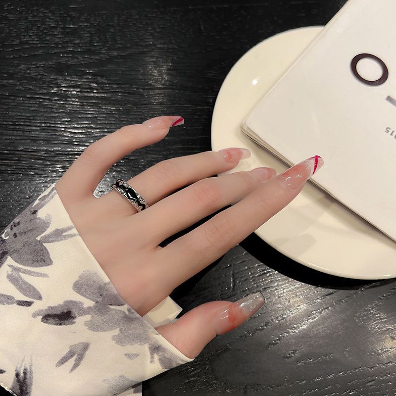 【 Collection Of 1819 People 】 Female Student Niche Design, Diamond Inlaid Zircon, Drip Glue Ins, Dark Style, High-end,_ipsvogv.com