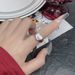 Retro Love Bow Open Ring Female Sweet Cool Hot Girl Y2k Millennial Style Ring Niche Design Hand Jewelry_ipsvogv.com