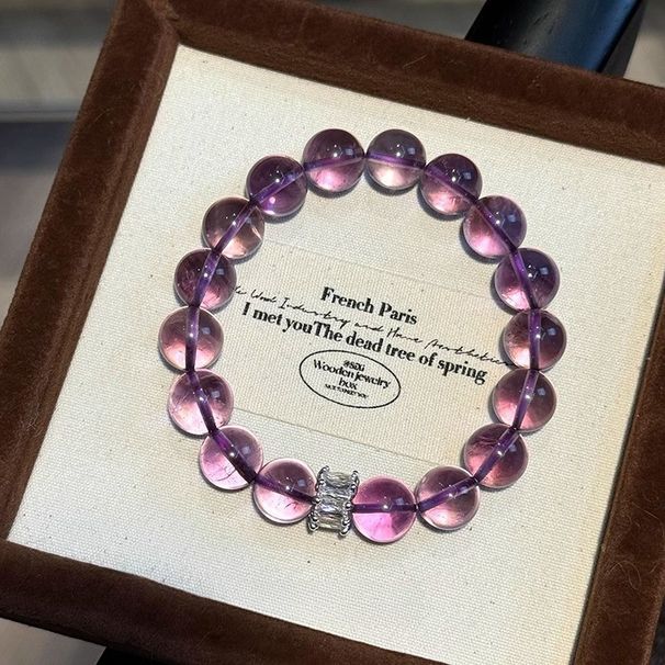 Jiu Zi Li Huo Natural Brazilian Amethyst Transport For Girls, Light Luxury, Niche, Women, High End, Stacked Bracelet_ipsvogv.com