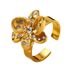 Women’s Jewelry Set Fashion Stainless Steel Ring Versatile Flower Geometric Gold Plated Stainless Steel Ring Ring_ipsvogv.com