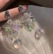 Women’s Jewelry Set Fashion Transparent Flower Water Ball Earrings Mermaid Super Fairy Long Tassel Earrings Light Luxury Niche Exaggerated Earrings_ipsvogv.com