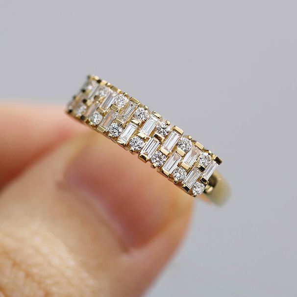 Cao Shi's Exquisite Zircon Women's Fashionable And Elegant Temperament Ring, French Popular Jewelry_ipsvogv.com