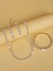 Three Piece Jewelry Set Of Wave Flowing Water Necklace Dress Accessories For Women All Match Dress Accessories_ipsvogv.com