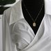 New Magic Mirror Rose Necklace Embossed Square Brand Round Bead Titanium Steel Gold Clavicle Chain For Women_ipsvogv.com