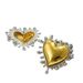 Women’s Jewelry Set Fashion Gold And Silver Two Color Love Gold Earrings Oversized Exaggerated Personality Earrings Peach Heart Shaped Earrings_ipsvogv.com