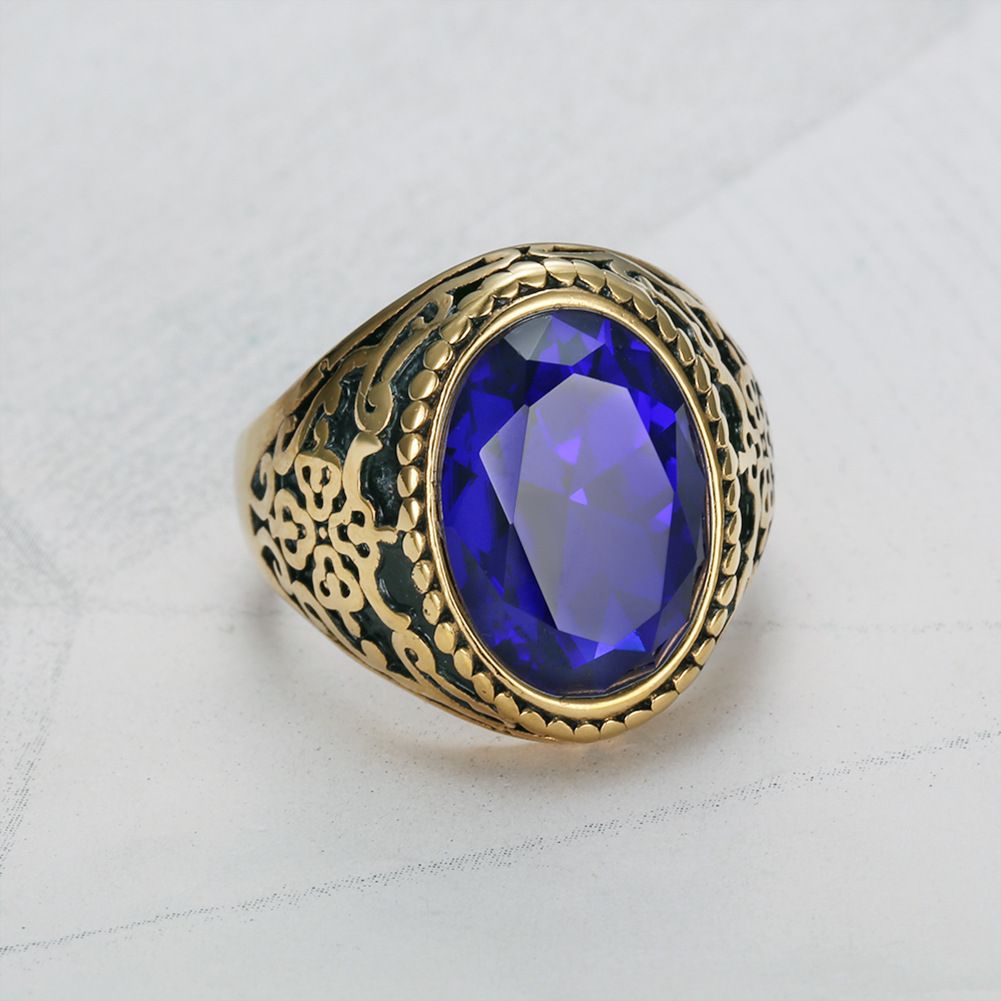 Creative Quality Ins Style Fashion Real Gold Men's Ring Stainless Steel Jewelry_ipsvogv.com