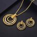 Women's Jewelry Set Middle Eastern Retro Light Luxury Temperament Ring Pendant Earrings Bracelet Three Piece Set_ipsvogv.com