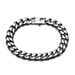 Hip Hop Stainless Titanium Steel Denim Buckle Six-Sided Sandblasted Trendy Cuban Chain Men's Bracelet_ipsvogv.com