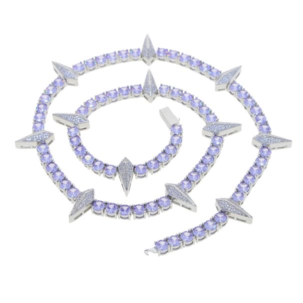 Colorful 5mm Zircon Tennis Chain Black Panther Necklace New Men And Women Fashion Jewelry_ipsvogv.com