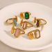 Stainless Steel Glass Zirconium Exaggerated Ring High End Ins Open Ring Titanium Steel Female Jewelry_ipsvogv.com