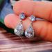 Cao Shi's Temperament Water Drops AAA Zircon With Copper Inlaid Diamond Emerald Multi Color Optional And Earrings_ipsvogv.com