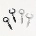 Stainless Steel Earrings Magnet Ear Clip Earrings Cross Earring Leaf Set_ipsvogv.com