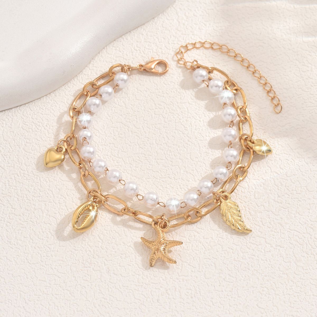 Women’s Jewelry Set Fashion Jewelry Bracelet Starfish Shell Conch Rice Beads Beaded Summer Beach Vacation Bracelet_ipsvogv.com