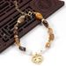 Five Pointed Star Plum Shell Black Opal Natural Stone Bracelet Necklace Set_ipsvogv.com