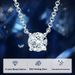 Fairy Instagram Sweet Cool Mosang Stone Necklace Women One Carat Sterling Silver Collar Hoodie Chain for a Small and_ipsvogv.com