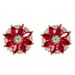 best Selling Sunflower Earrings Inlaid With Myanmar Pigeon Red Zircon Earrings Gold Diamond Earrings_ipsvogv.com