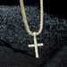 Ins Style Tennis Chain Cross Shape Necklace Full Diamond Personality Fashion Accessories Hip Hop Trendsetter Essential_ipsvogv.com