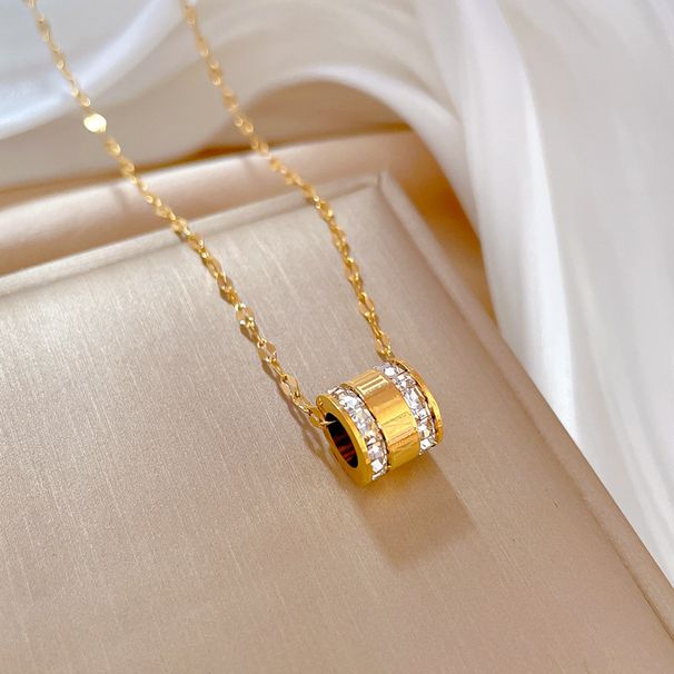 Full Body 【 Titanium Steel 】 Zircon Small Barbarian Waist Personality Extremely Simple, Genuine Gold Necklace In The 【 】 Simple,_ipsvogv.com