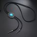 New Trendy Turquoise Edge Alloy Oil-Drip PU Bolo Collar For Men Simple Long Necklace_ipsvogv.com