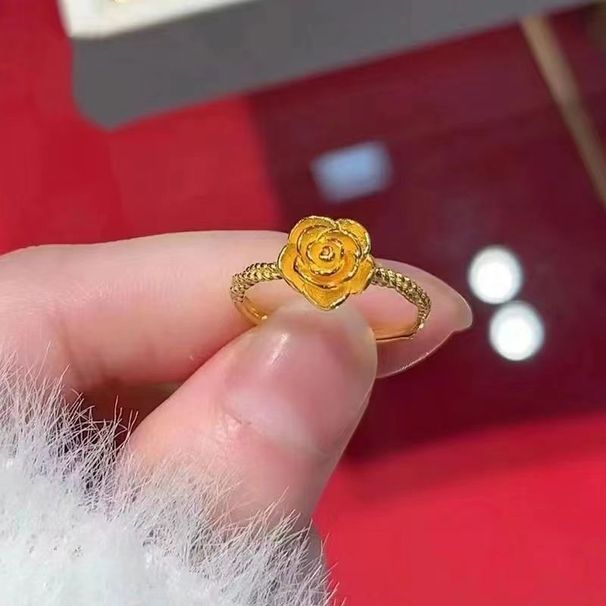 Light Luxury Versatile High-end Color Rose For Women 2024 New Flower Opening Ring Gift_ipsvogv.com