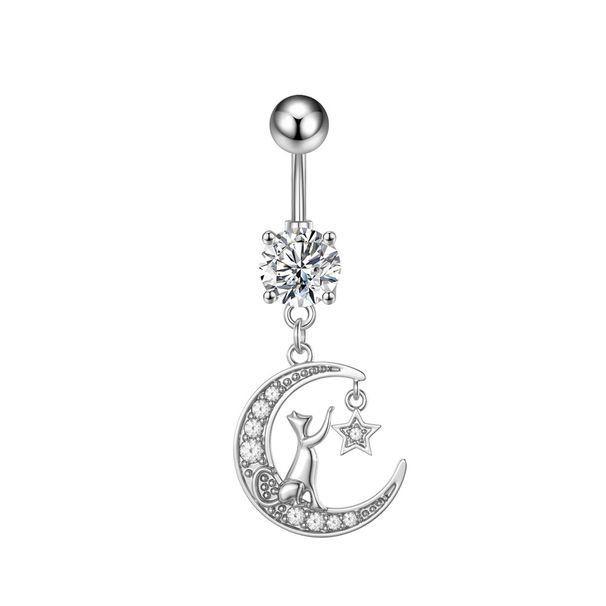 Women's Jewelry Zircon Belly Button Nail Oiled Belly Button Ring Piercing Jewelry_ipsvogv.com