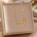 Korean Style Fashion New English Letter Audrey Titanium Steel Necklace For Women With A High-end Feel, Light Luxury_ipsvogv.com