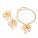 Exaggerated Antique Style For Women, Niche Ins, Metal Texture Hollowed Out Floral Necklace_ipsvogv.com