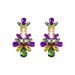 Personality fashion carnival alloy material flower shape earrings ladies vibrant party earrings_ipsvogv.com