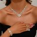 Jewelry Set High End Full Diamond Three Piece Set Necklace Earrings Earrings Bracelet Evening Dress Jewelry Accessories_ipsvogv.com