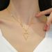 Love 【 】 Full Diamond Light Luxury Banquet Necklace Female Internet Celebrity Versatile Clavicle Titanium Steel Chain 【 】_ipsvogv.com