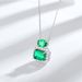Cultivation grandmother necklace S925 silver claw inlaid cultivation colored gem clavicle chain retro noble temperament_ipsvogv.com