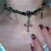 Punk Dark Style Diamond Cross Necklace Jewelry Hot Girl Gothic Versatile Niche Design Necklace Clavicle Chain_ipsvogv.com