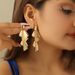 Fashion Design Metal Glossy Foldable Studs Drops Jewelry For Women Geometric Petal Earrings_ipsvogv.com