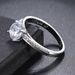 Fashion eight arrows and eight hearts female engagement ring inlaid with zircon platinum_ipsvogv.com