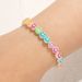 Fashionable And Personalized Style Luminous Colored Smiling Face Bead Elastic Women's Bracelet Jewelry_ipsvogv.com