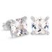 Hip Hop Zircon Earrings for Men 8mm Turtle Face Fat Square Color Diamond Earrings Jewelry_ipsvogv.com