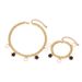 Fashion OL women's bracelet necklace set with personalized plum blossom inlaid acrylic design collarbone chain_ipsvogv.com