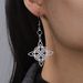 1 Pair Vintage Style Witch Knot Color Block Plating Hollow Out Stainless Steel Drop Earrings_ipsvogv.com