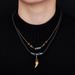 Wolf Teeth Double Layered Stacked Necklace Men's New Ethnic Style Fashion Personalized Design Women's High End Versatile_ipsvogv.com