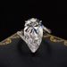 Cao Shi's Hot Selling Inlaid 9 * 19 Pear Water Droplet Shaped Zircon Ring, Female Creative New Ring_ipsvogv.com