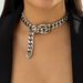 Punk Style Metal Texture Belt Buckle Personalized Geometric Collarbone Chain Necklace_ipsvogv.com