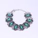 Tibetan Silver Bohemian Fashionable And Beautiful Bracelet National Style Turquoise Water Drop Feet Chain_ipsvogv.com
