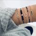 Handmade Rope Wearing Bead Love Wind 8-Character Element Black Geometric Square Leaf 5-piece Set Bracelet_ipsvogv.com