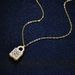 Women's Jewelry 925 Sterling Silver Pendant 1 Carat Moissanite Diamond Necklace Female K Yellow Key Heart Lock Necklace New Silver Pendant Lock_ipsvogv.com
