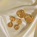 Hot Sale INS Gold Plated Titanium Steel Button Tai Chi Earrings, Collar And Necklace_ipsvogv.com